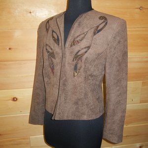 Vintage Henry Lee Petite Blazer Jacket Soft Brown Size 10